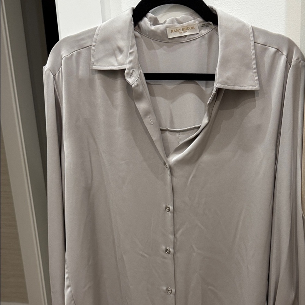 Ramy Brook Silver Blouse